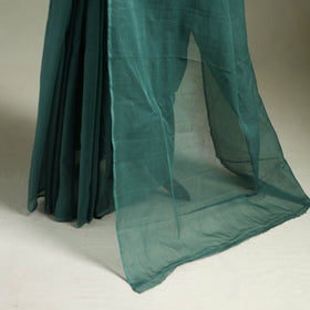 Green - Nazaakat Kota Doria Cotton Plain Saree with Blouse & Jewellery Set 65