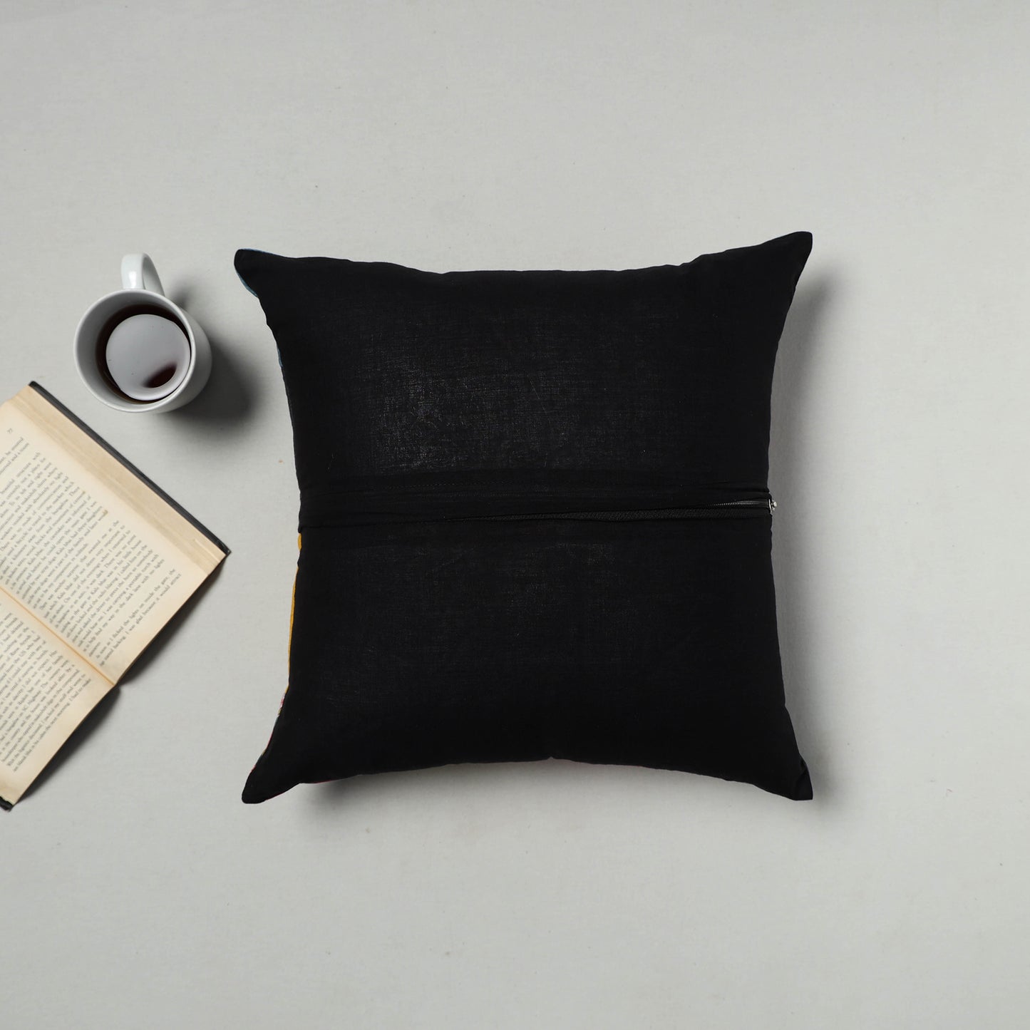 Multicolor - handcrafted cotton patchwork cushion cover 02