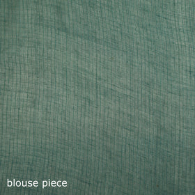 Green - Nazaakat Kota Doria Cotton Plain Saree with Blouse & Jewellery Set 65