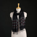 Phulia Jamdani Pure Handloom Cotton Stole with Tassels 03