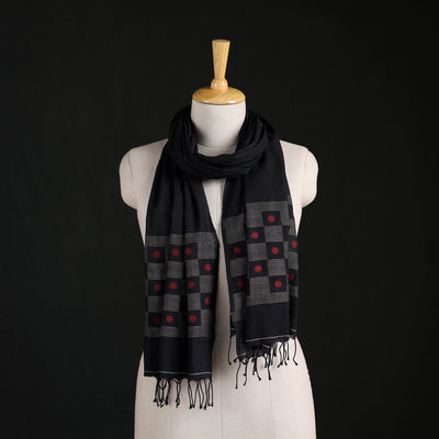 Phulia Jamdani Pure Handloom Cotton Stole with Tassels 03