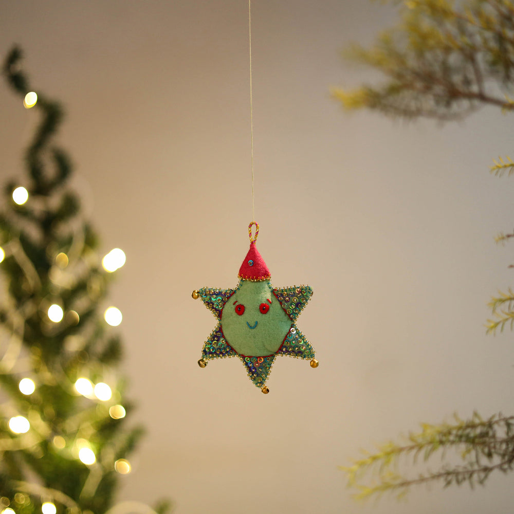 Star Felt Ornament -  Handmade Christmas Decor 70