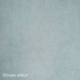 Blue - Nazaakat Kota Doria Cotton Plain Saree with Blouse & Jewellery Set 66