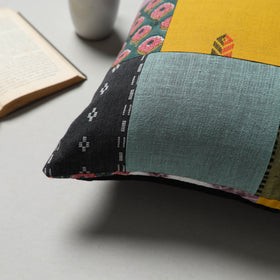 Buy Multicolor Handcrafted Cotton Patchwork Cushion Cover