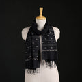 Phulia Jamdani Pure Handloom Cotton Stole with Tassels 09