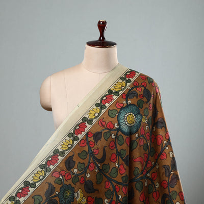 Silk Handpainted Srikalahasti Pen Kalamkari Fabric 03