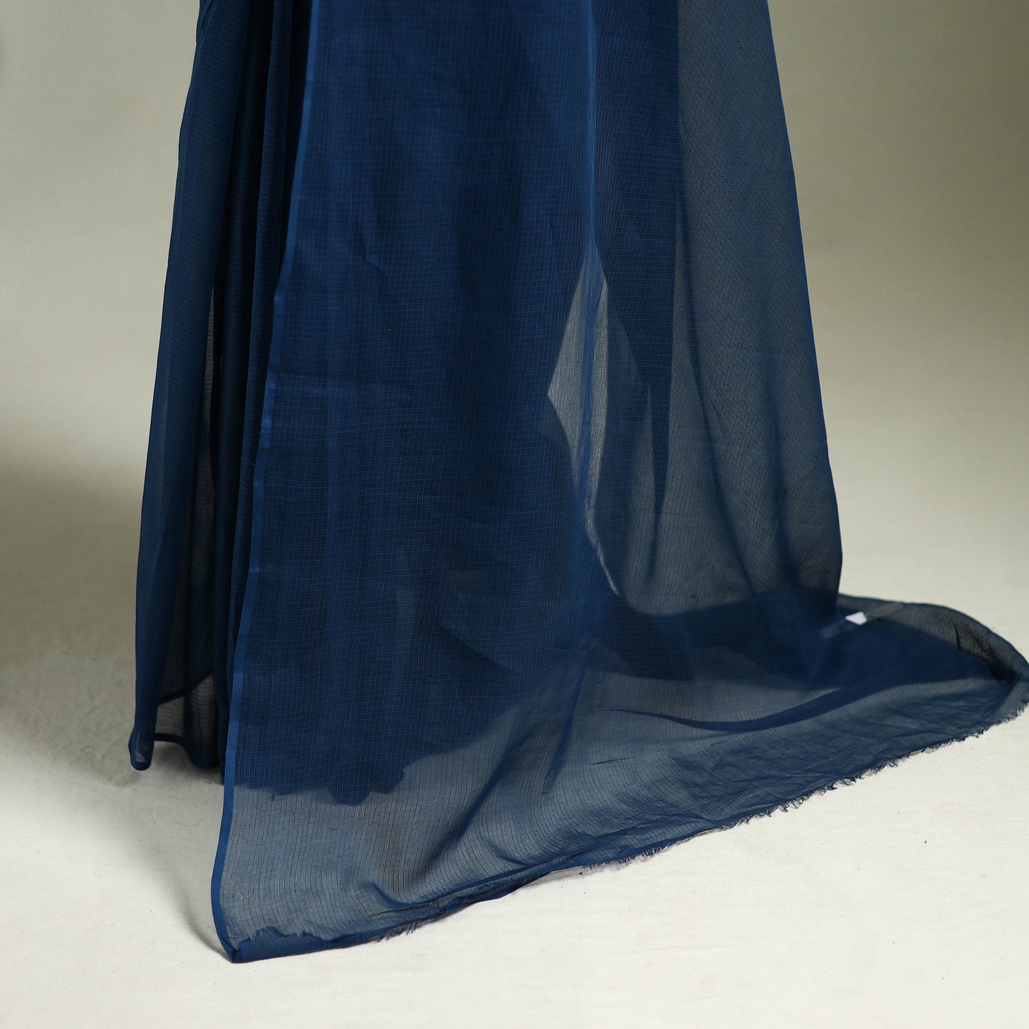 Blue - Nazaakat Kota Doria Cotton Plain Saree with Blouse & Jewellery Set 67