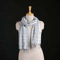 Phulia Jamdani Pure Handloom Cotton Stole with Tassels 13