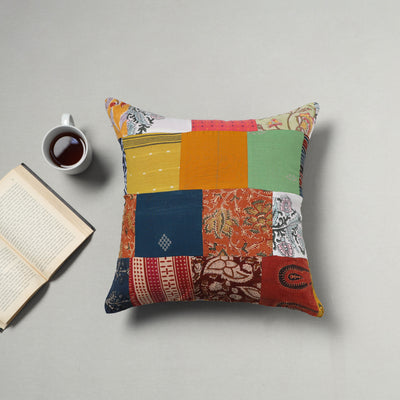 Multicolor - Handcrafted Patchwork Cushion Cover 21