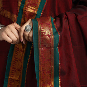 Maroon - Dharwad Cotton Kurta with Palazzo & Dupatta Set