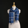 Phulia Jamdani Pure Handloom Cotton Stole with Tassels 14