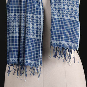Phulia Jamdani Pure Handloom Cotton Stole with Tassels 15
