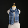 Phulia Jamdani Pure Handloom Cotton Stole with Tassels 15