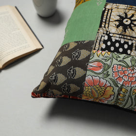 Multicolor - handcrafted cotton patchwork cushion cover 08