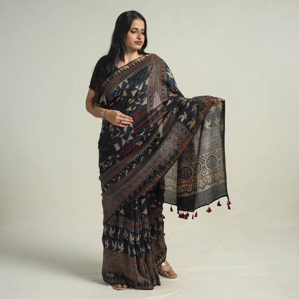 Ajrakh Saree