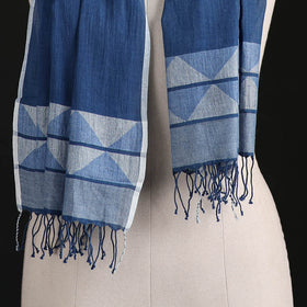 Phulia Jamdani Pure Handloom Cotton Stole with Tassels 18