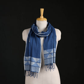 Phulia Jamdani Pure Handloom Cotton Stole with Tassels 18