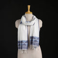 Phulia Jamdani Pure Handloom Cotton Stole with Tassels 20