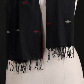 Phulia Jamdani Pure Handloom Cotton Stole with Tassels 22