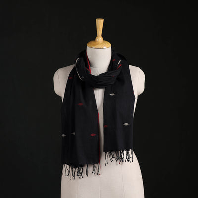 Phulia Jamdani Pure Handloom Cotton Stole with Tassels 22