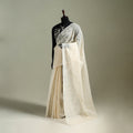 Beige - Nazaakat Kota Doria Cotton Plain Saree with Blouse & Jewellery Set 69