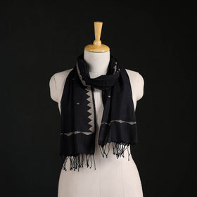 Phulia Jamdani Pure Handloom Cotton Stole with Tassels 23