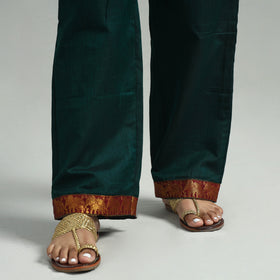 Dark Green - Dharwad Cotton Kurta with Palazzo & Dupatta Set
