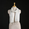 Phulia Jamdani Pure Handloom Cotton Stole with Tassels 26