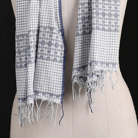 Phulia Jamdani Pure Handloom Cotton Stole with Tassels 27