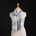 Phulia Jamdani Pure Handloom Cotton Stole with Tassels 27