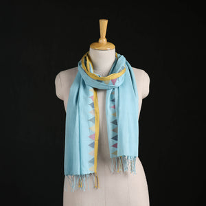 Phulia Jamdani Pure Handloom Cotton Stole with Tassels 28