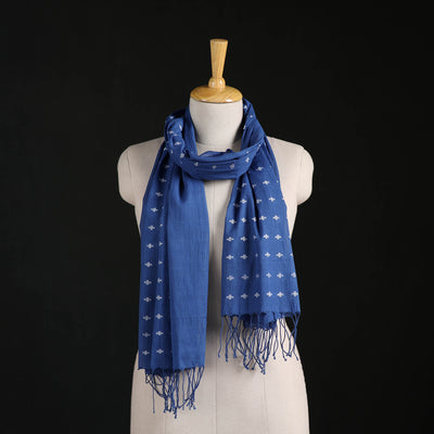 Phulia Jamdani Pure Handloom Cotton Stole with Tassels 30
