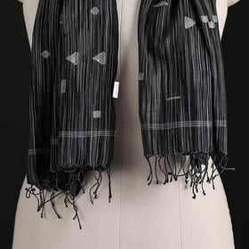 Phulia Jamdani Pure Handloom Cotton Stole with Tassels 31
