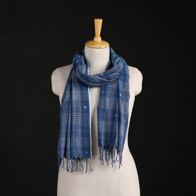 Phulia Jamdani Pure Handloom Cotton Stole with Tassels 32