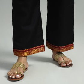 Black - Dharwad Cotton Kurta with Palazzo & Dupatta Set
