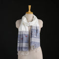 Phulia Jamdani Pure Handloom Cotton Stole with Tassels 33
