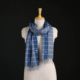 Phulia Jamdani Pure Handloom Cotton Stole with Tassels 36