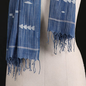 Phulia Jamdani Pure Handloom Cotton Stole with Tassels 37
