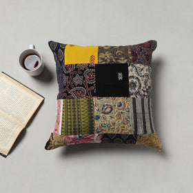 Multicolor - handcrafted cotton patchwork cushion cover (16