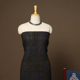 Blue - 3pc cotton unstitched hand batik dress material 10