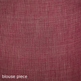 Pink - Nazaakat Kota Doria Cotton Plain Saree with Blouse & Jewellery Set 71