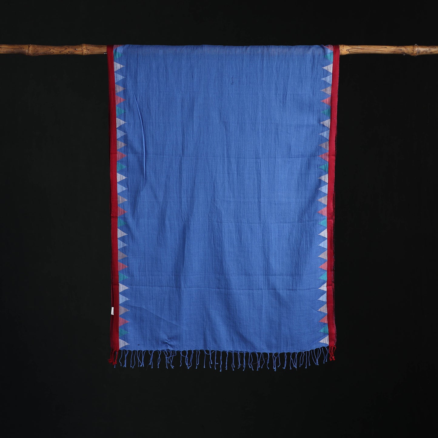 Phulia Jamdani Pure Handloom Cotton Stole with Tassels 40