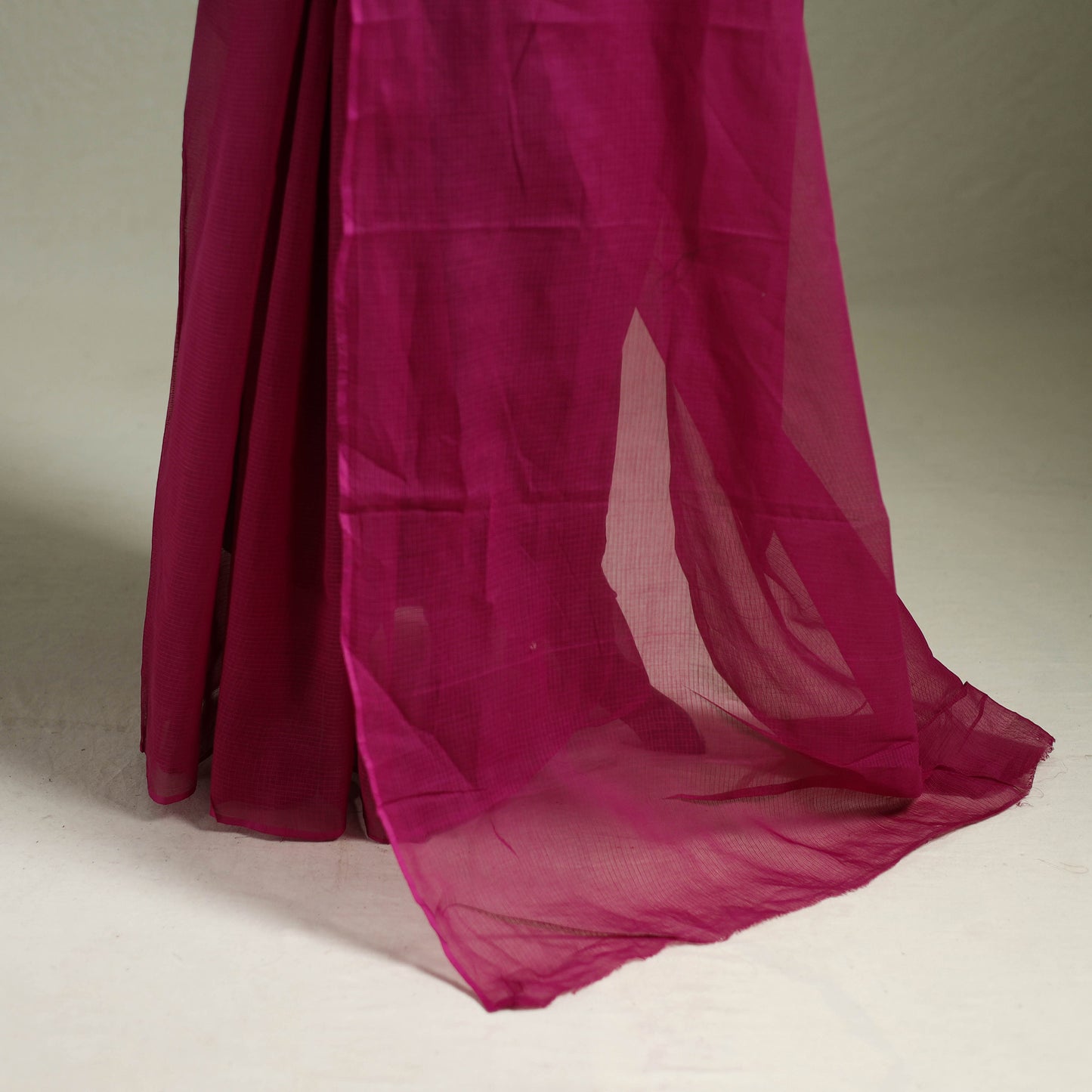 Pink - Nazaakat Kota Doria Cotton Plain Saree with Blouse & Jewellery Set 72