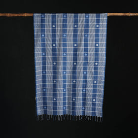 Phulia Jamdani Pure Handloom Cotton Stole with Tassels 36