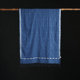 Phulia Jamdani Pure Handloom Cotton Stole with Tassels 34