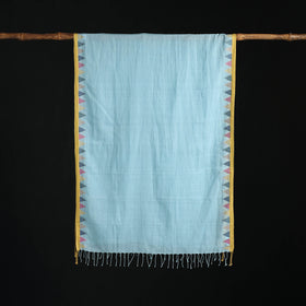 Phulia Jamdani Pure Handloom Cotton Stole with Tassels 28