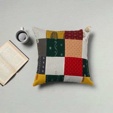 Multicolor - Handcrafted Cotton Patchwork Cushion Cover 33