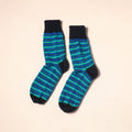 Blue Kumaun Hand Knitted Woollen Socks (Adult) 