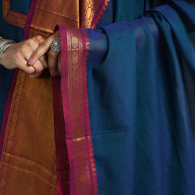 Blue - Dharwad Cotton Kurta with Palazzo & Dupatta Set