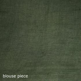 Green - Nazaakat Kota Doria Cotton Plain Saree with Blouse & Jewellery Set 74